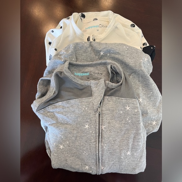 NWOT size Medium Happiest Baby Sleep Sacks - ivory planet and gray stars - Picture 2 of 4